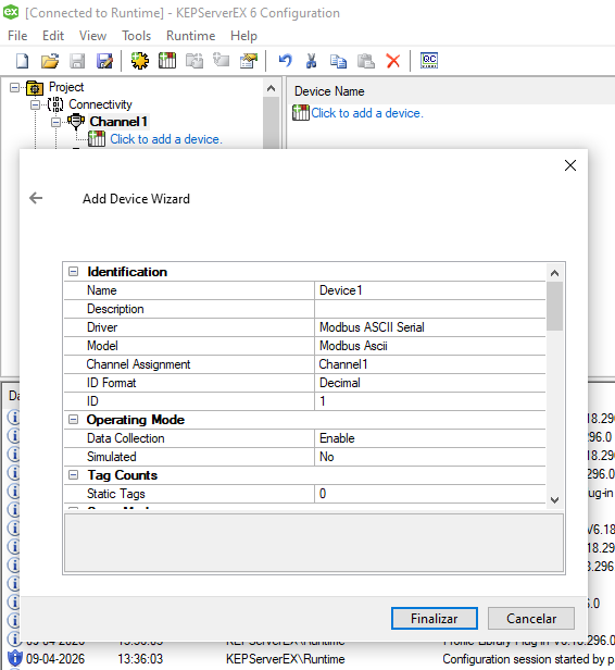 Configuración de dispositivo