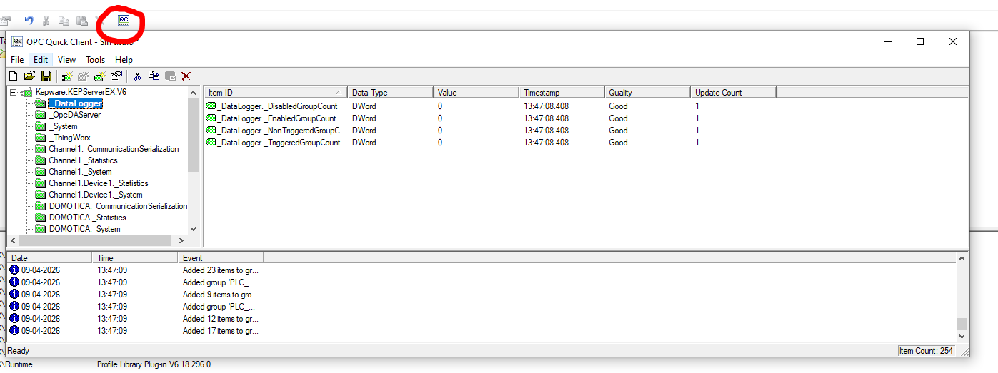Quick Client KepServer